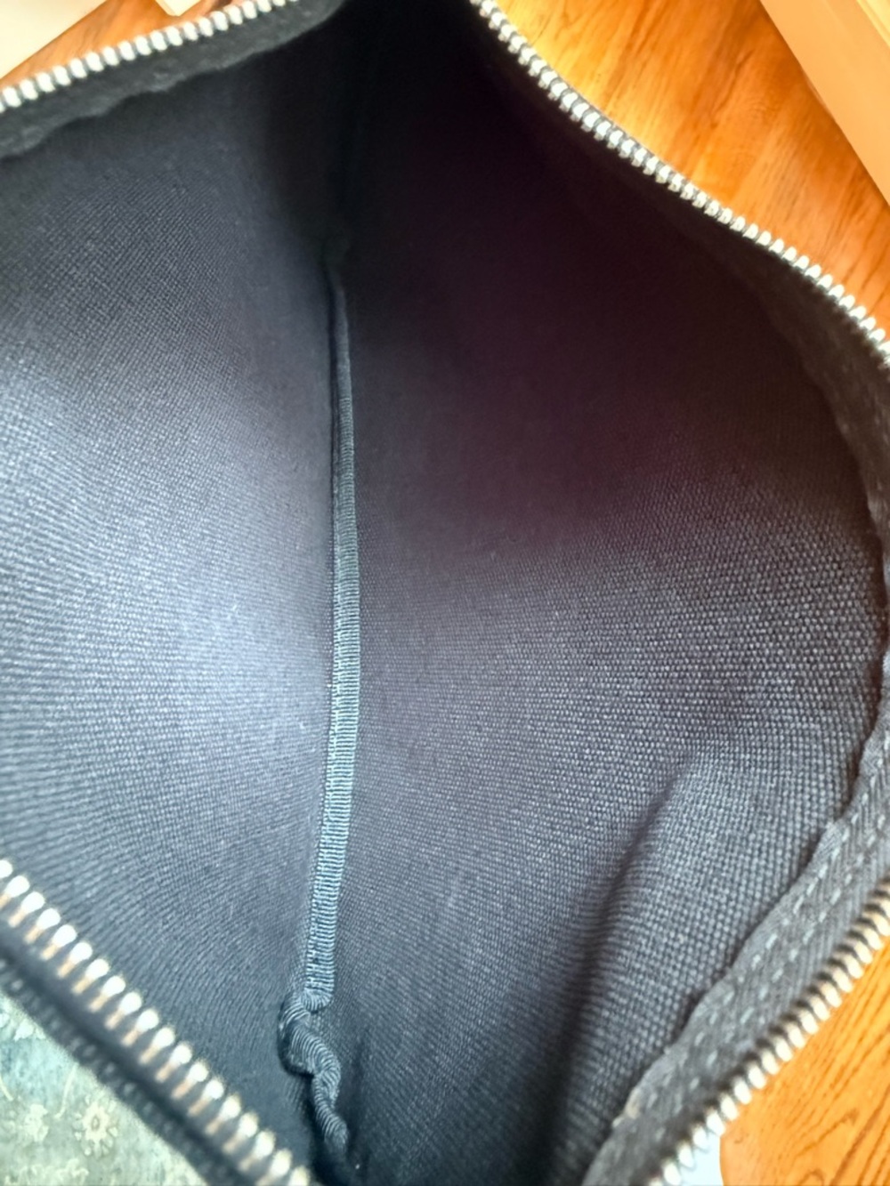 Authentic Black Prada Milano Canvas Zip Accessories Pouch/Clutch/ Cosmetic Bag - Picture 8 of 9